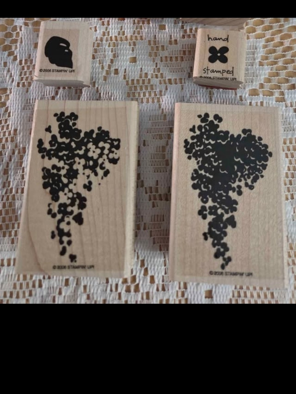 Stampin' Up! Floral Cluster Wood-Mount Stamps in Black